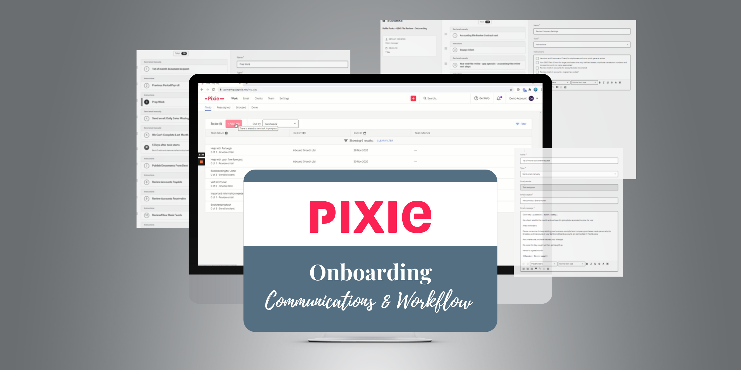 Pixie Onboarding Communications and Workflow