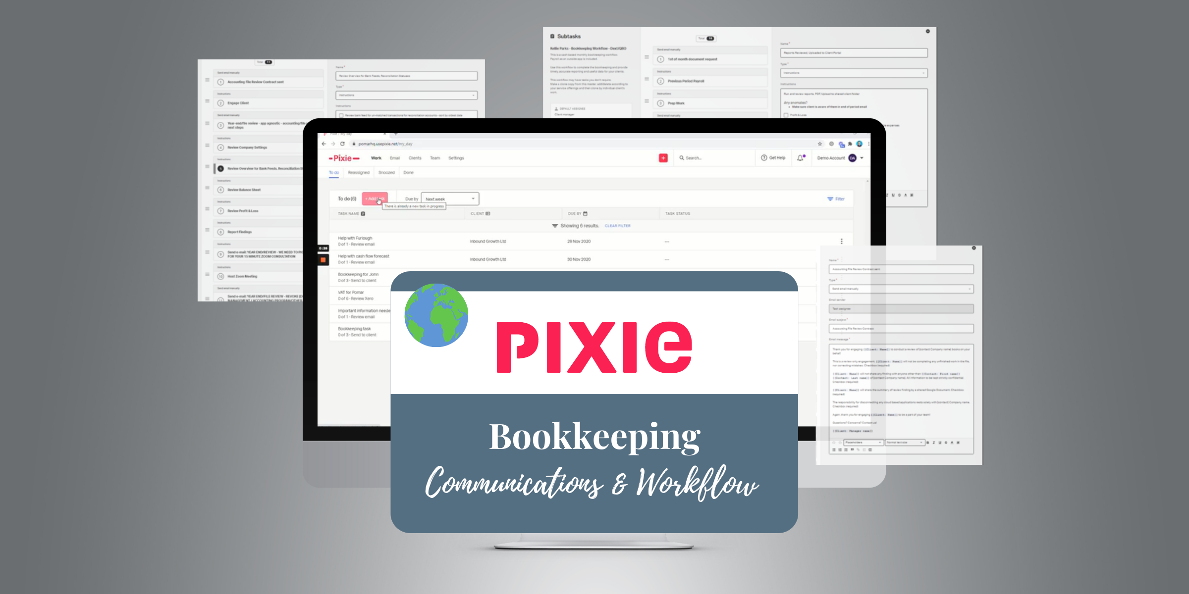 Pixie - International Version - Bookkeeping Communications and Workflow